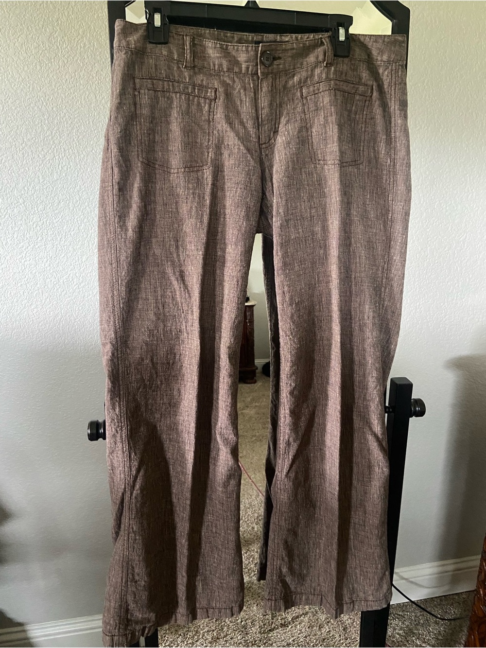 Express Wide Leg Pants in Heathered Brown